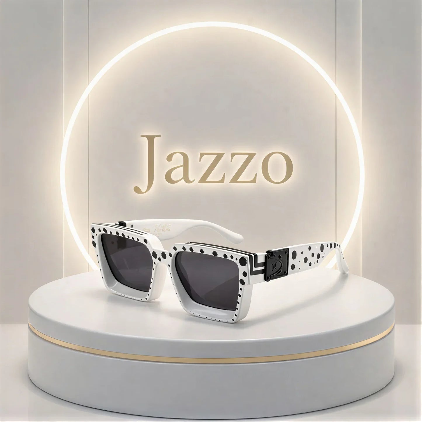 Louis Vuitton Clash 2022 Square Sunglasses – Bold Black Frame with Iconic Gold Accents - Jazzo