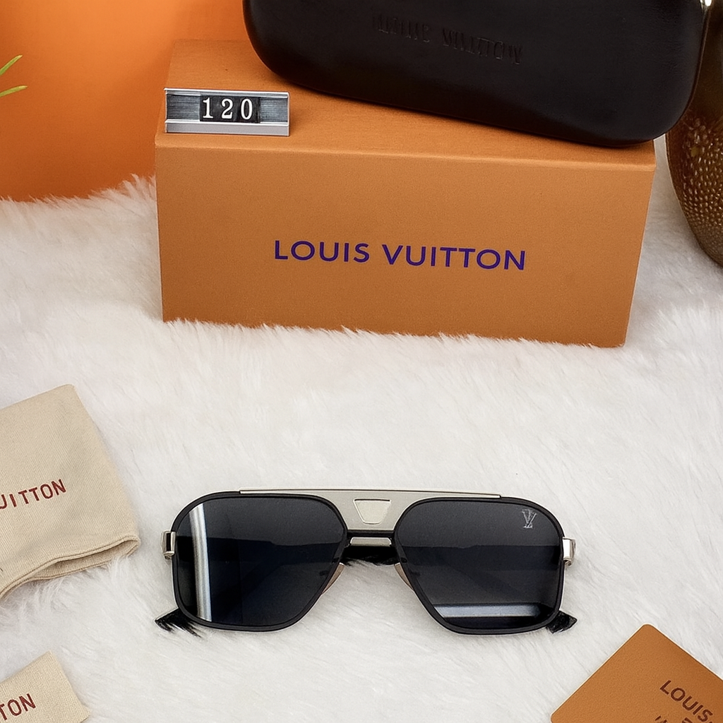 Louis Vuitton LV 120 Black Sunglasses – Luxury Protection with Timeless Edge