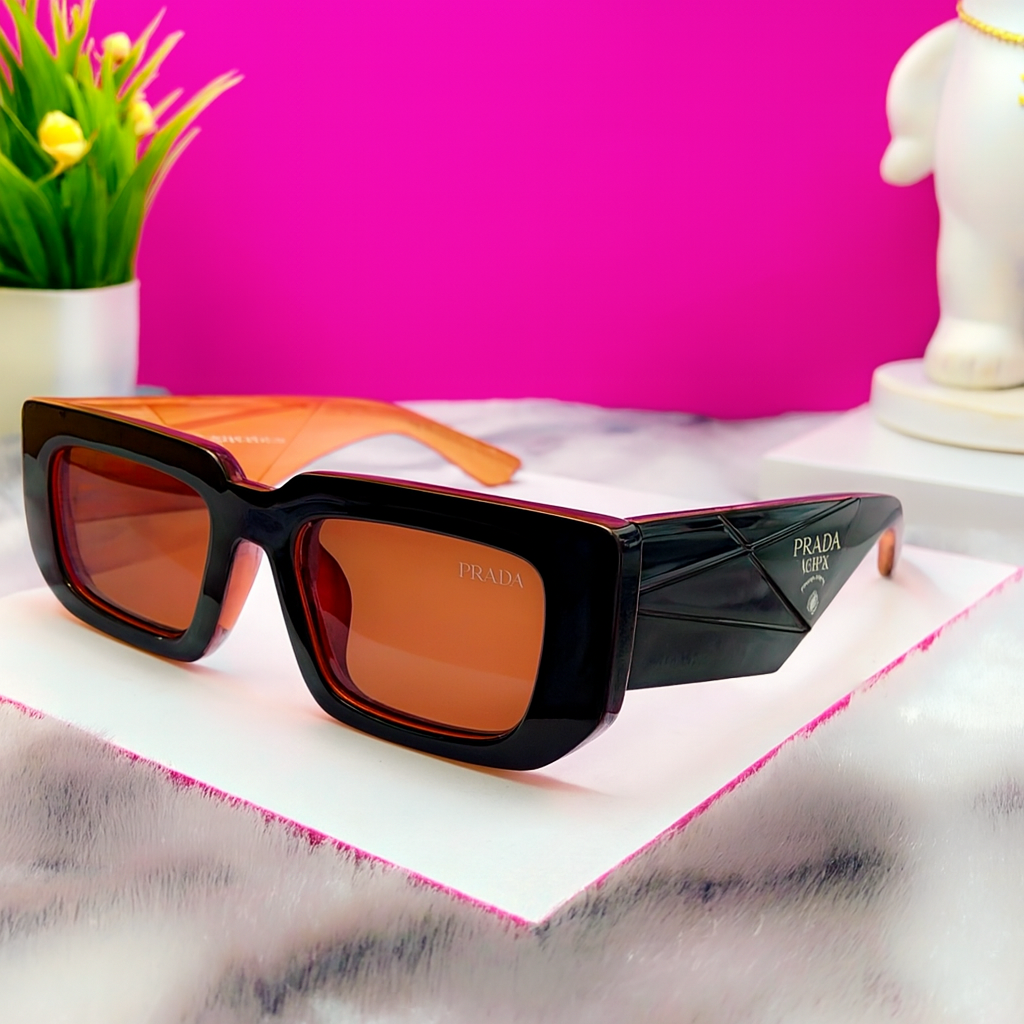 Prada 98045 Brown Havana Sunglasses – Retro Luxe with Modern Italian Flair