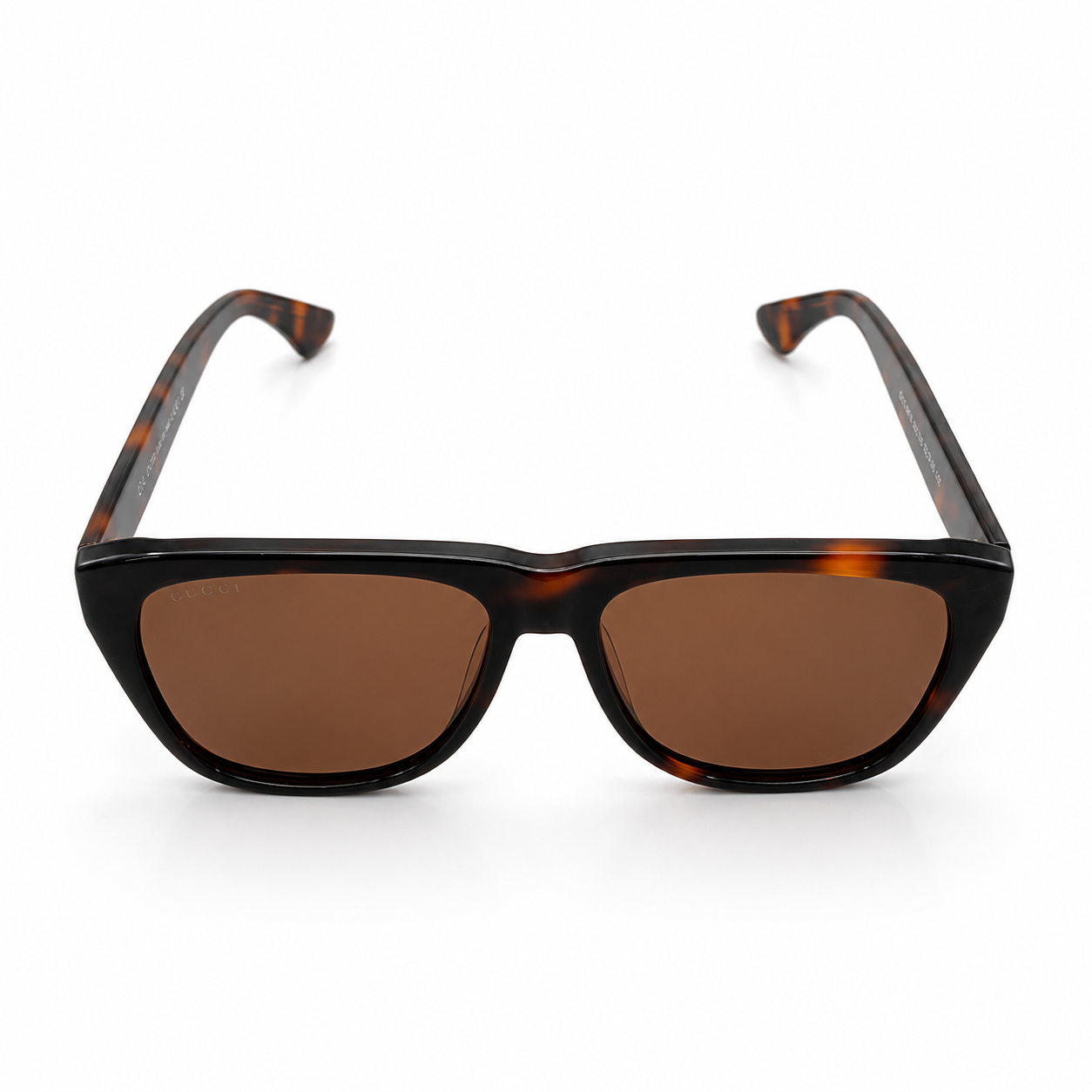 Gucci 1345 Square Sunglasses for Men & Women – Tortoise Acetate Frame, Brown UV Protection Lenses – Luxury Designer Eyewear