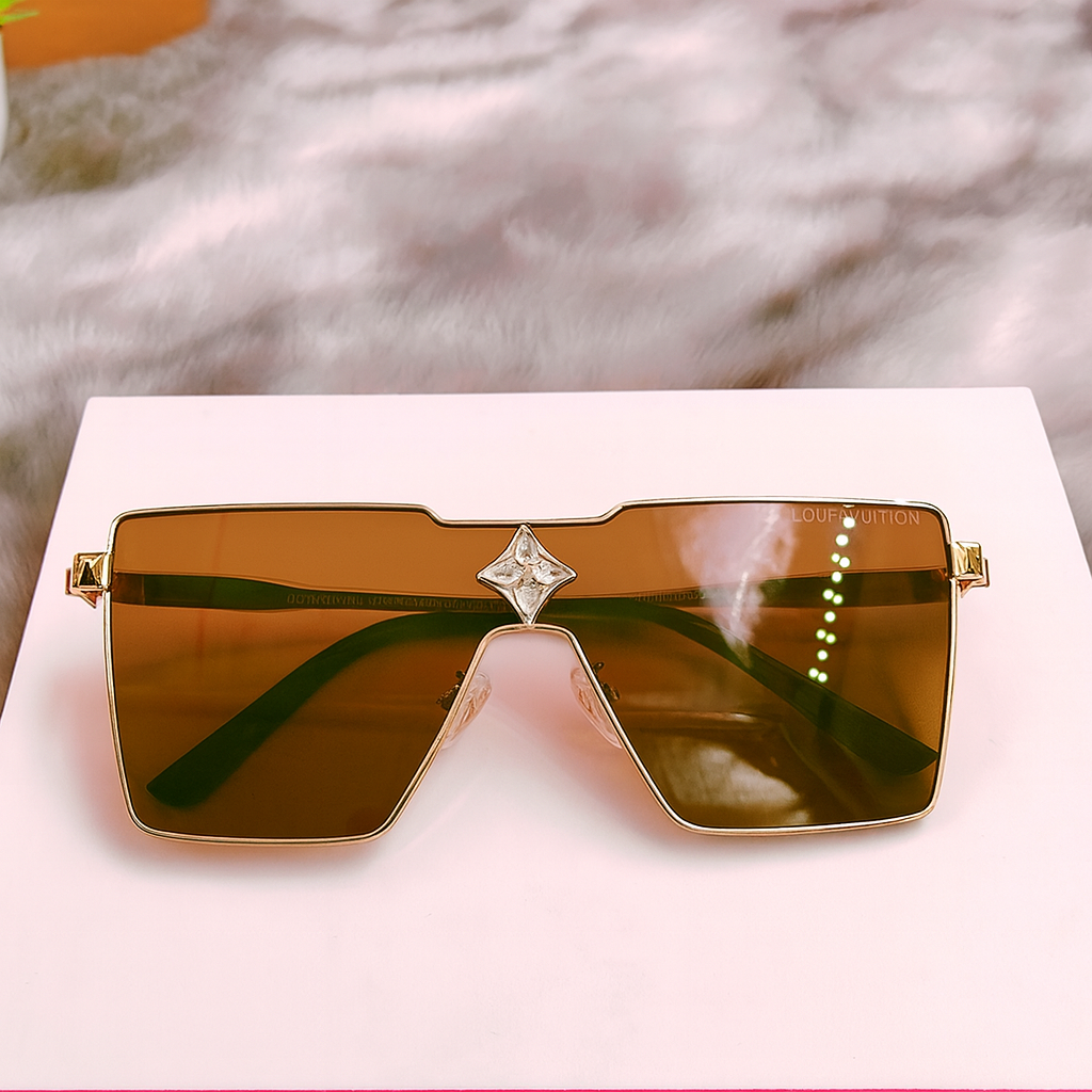 Louis Vuitton 2A621 Brown Rectangular Sunglasses – Classic Form, Luxe Appeal