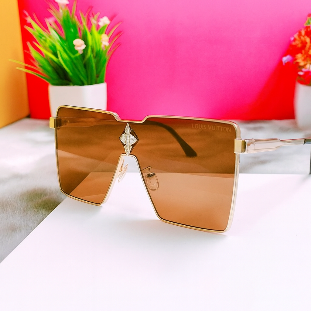 Louis Vuitton 2A621 Brown Rectangular Sunglasses – Classic Form, Luxe Appeal