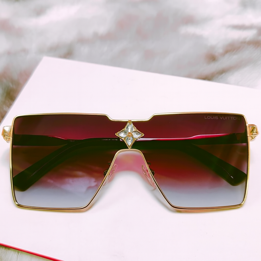 Louis Vuitton 2A621 Brown Rectangular Sunglasses – Classic Form, Luxe Appeal