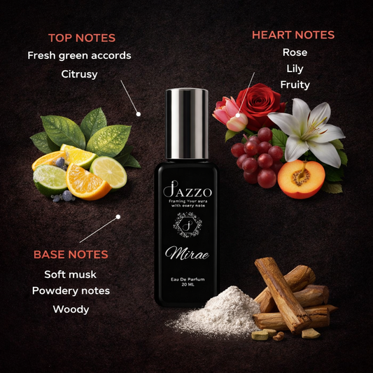 Best perfume for men and women Jazzo Mirae Eau 20ML, premium long lasting fresh scent for daily wear and parties