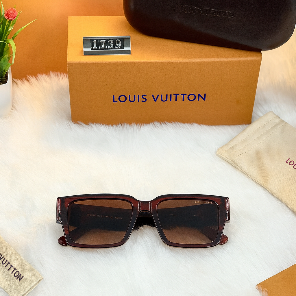 Louis Vuitton LV 1739 Red Square Polarised Sunglasses – Luxury Style with Everyday Function