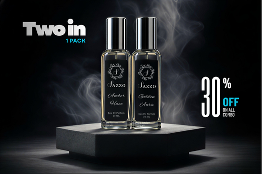 JAZZO Premium Men’s Attar/Perfume Combo Pack|Amber Haze & Golden Aura - Jazzo