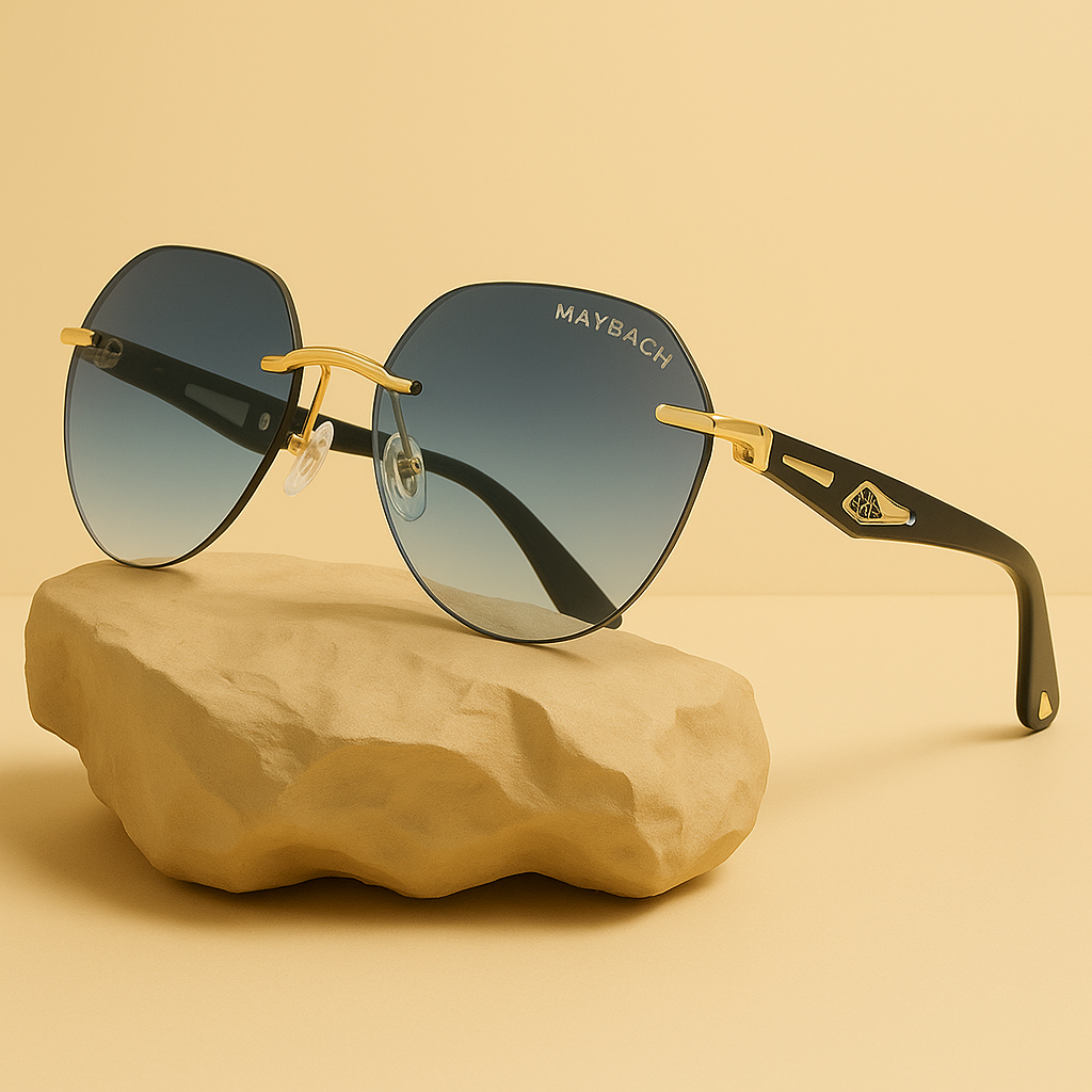 Rimless Oval Sunglasses for Women