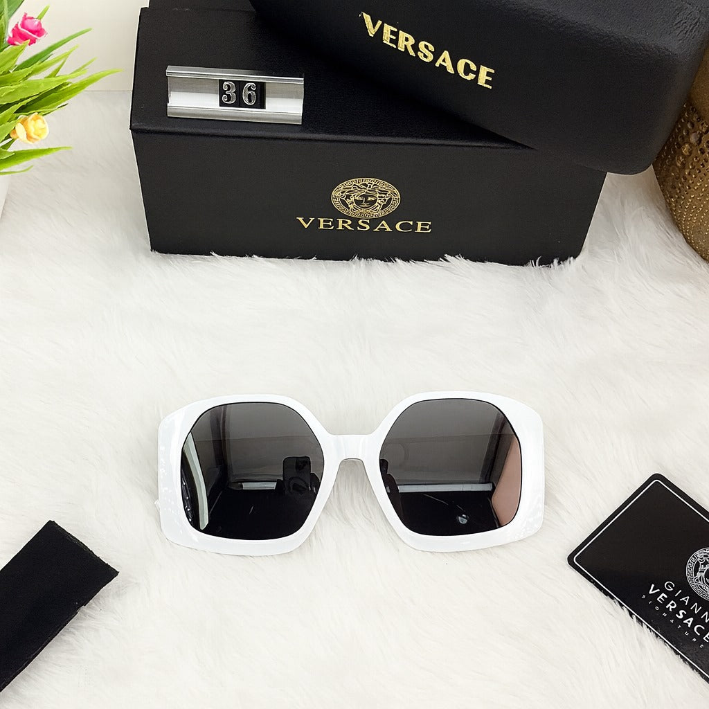 Elevate your fashion game with the Versace 36 White Sunglasses