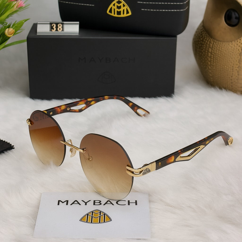 Maybach 38 Brown Gradient Rimless Sunglasses – Luxury Designer Eyewear for Men & Women