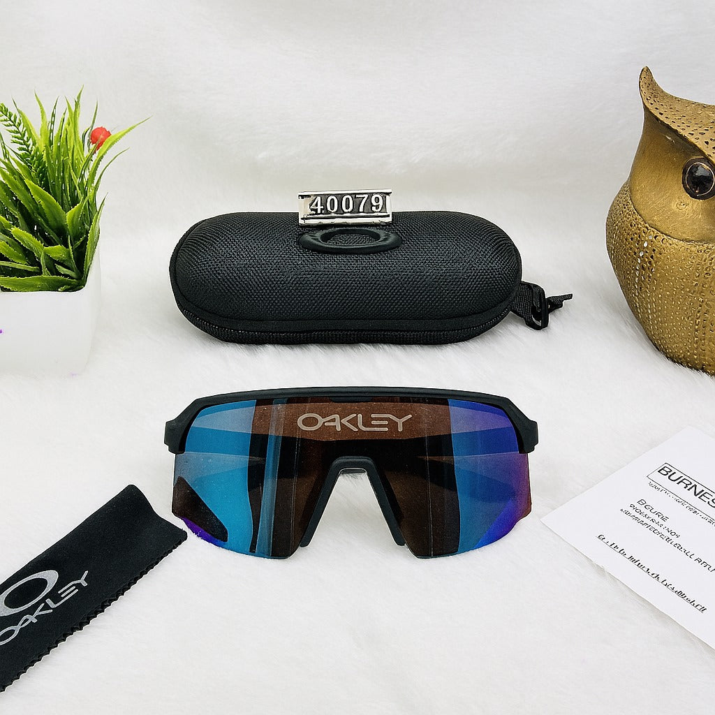 Oakley 1159 Performance Shield Sunglasses for Men & Women – Sports/Outdoor Eyewear with Mirrored Lens + Case