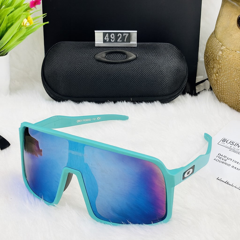 Oakley 4927 Aqua Blue Shield Sunglasses – Polarized Mirror Lens Category: Sports / Performance Sunglasses