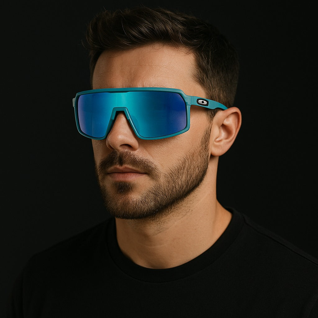 Oakley 4927 Aqua Blue Shield Sunglasses – Polarized Mirror Lens Category: Sports / Performance Sunglasses