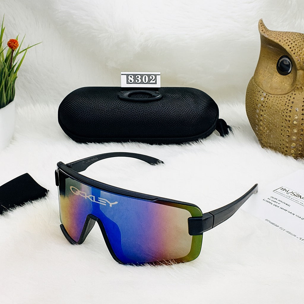 Oakley 8302 Black Prism Sports Sunglasses – Polarized Rainbow Shield Lens Category: Sports / Performance Sunglasses