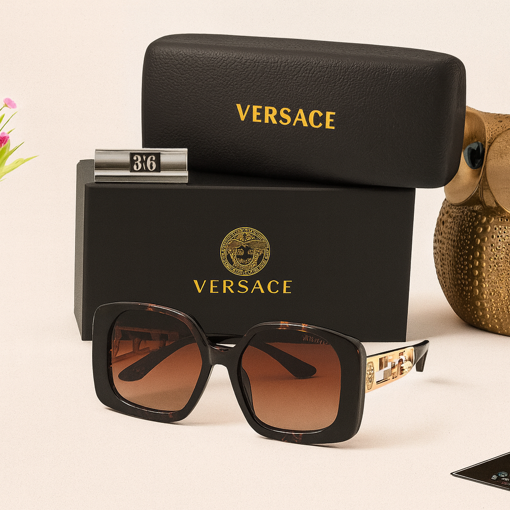 Versace 36 Tortoiseshell Brown Sunglasses – Bold Italian Luxury for Fashion Enthusiasts