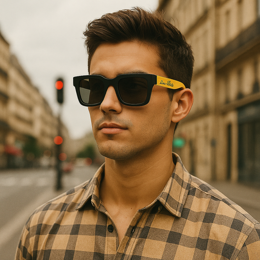Louis Vuitton 6093 Rectangular Sunglasses – Noir Jaune Pop Edition (Yellow)