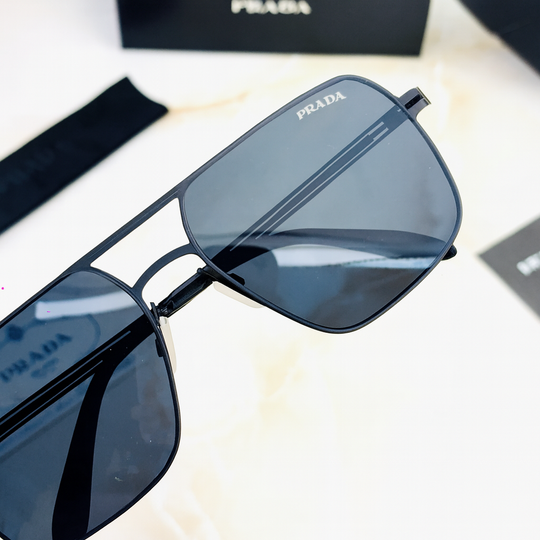 Prada 004 Black Square Sunglasses – Timeless Elegance with a Modern Edge