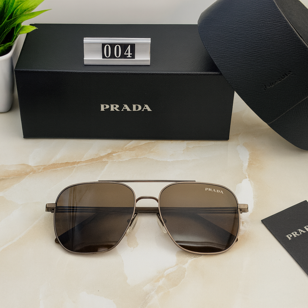Prada 004 Brown Square Sunglasses – Vintage Class Meets Modern Sophistication