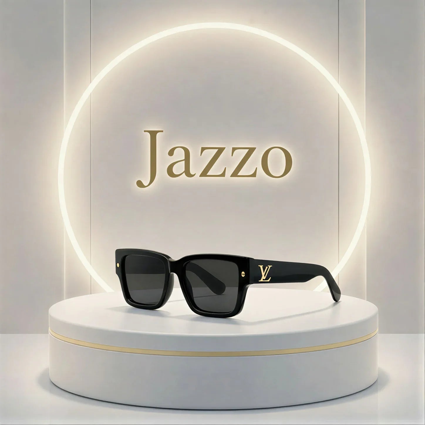 Louis Vuitton Clash 2022 Square Sunglasses – Bold Black Frame with Iconic Gold Accents - Jazzo