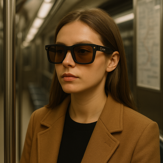 Dior BC4018 Square Polarized Sunglasses – Eco-Chic with Modern Clarity