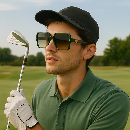 GUCCI 9580 Titanium Alloy Wide Mirror Legs Sunglasses