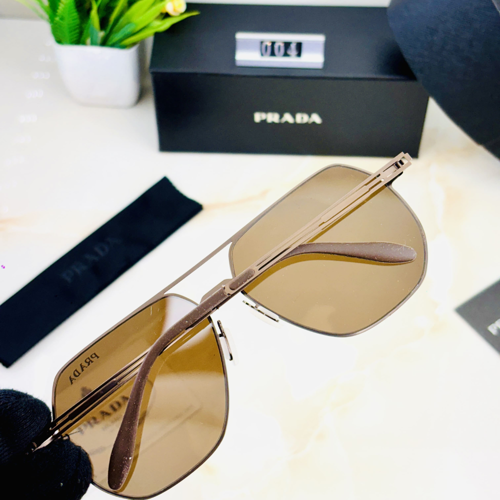 Prada 004 Brown Square Sunglasses – Vintage Class Meets Modern Sophistication