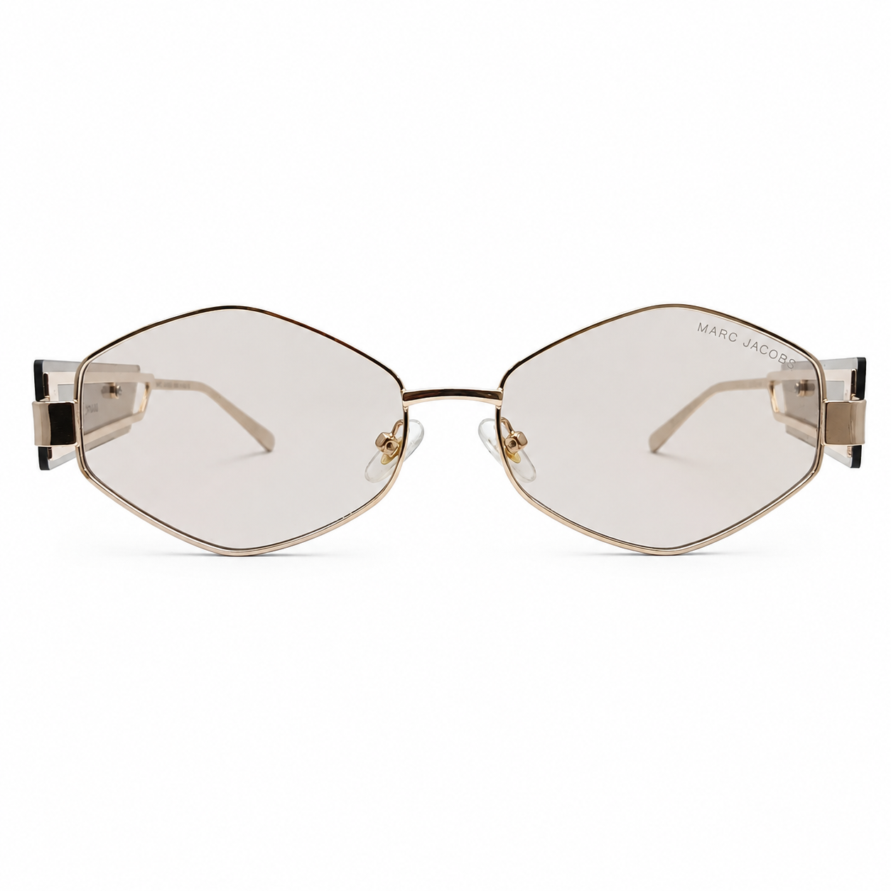 Marc Jacobs 98221 Luxury Designer Sunglasses for Women – Premium Glossy Black Acetate with Bold Thick Frame & Dark Grey UV400 Protection Lenses