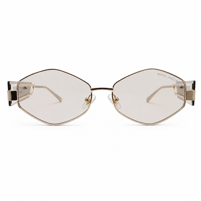 Marc Jacobs 98221 Luxury Designer Sunglasses for Women – Premium Glossy Black Acetate with Bold Thick Frame & Dark Grey UV400 Protection Lenses