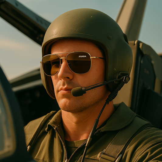 Prada 016 Matte Brown Pilot Sunglasses – Vintage Cool with Modern Sophistication