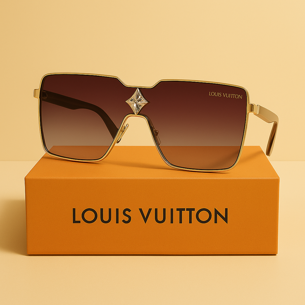 Louis Vuitton 2A621 Brown Rectangular Sunglasses – Classic Form, Luxe Appeal