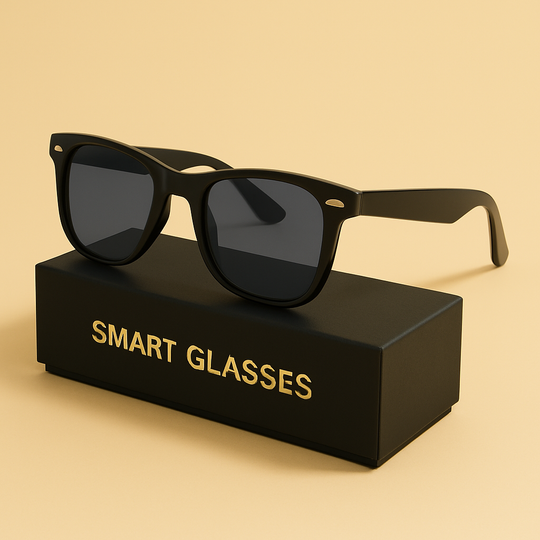 Peter Jones Black Wayfarer Unisex SMART Sunglasses