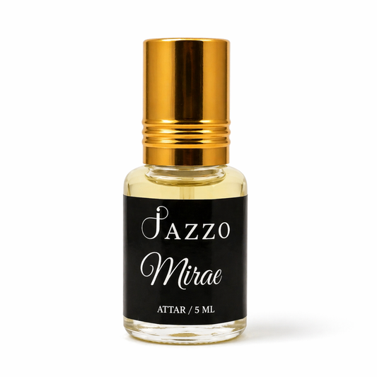 Jazzo Mirae Natural Attar for Men & Women | Luxury Long Lasting Rose, Lily & Musk Perfume Oil | Alcohol-Free Premium Fragrance – 5ml (ME-015ML)