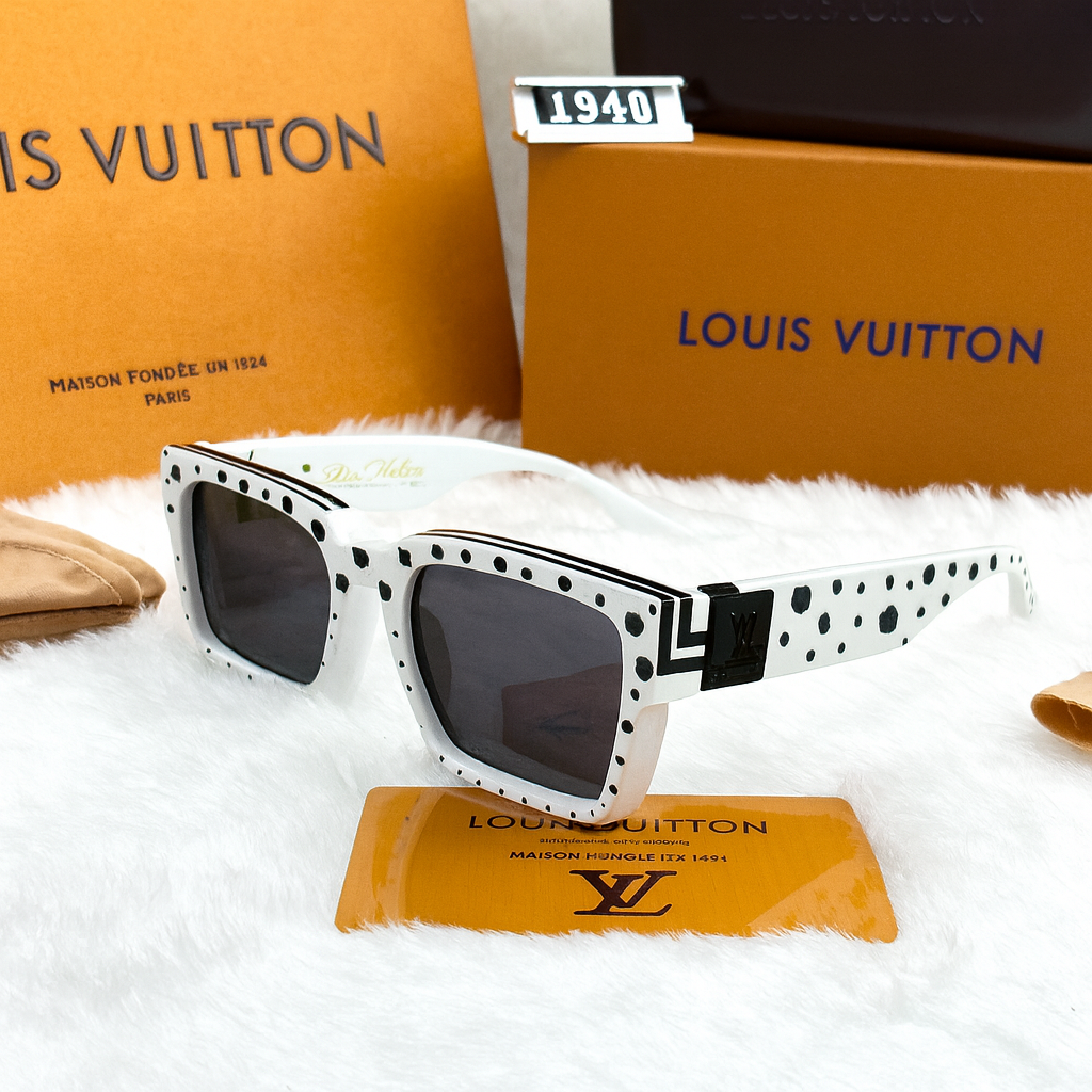 Louis Vuitton 1940 White Dot Statement Sunglasses – Artistic Flair Meets Iconic Luxury