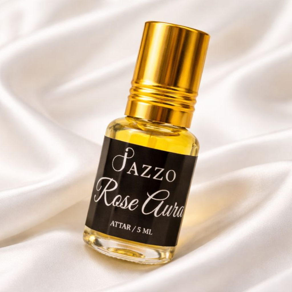 Jazzo Rose Aurora Attar – Long-Lasting Floral Perfume Oil for Women (5ml) - Jazzo