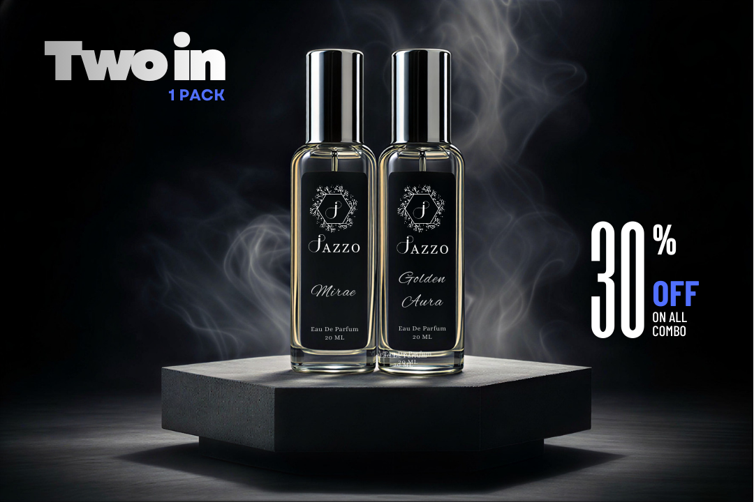 Jazzo Unisex Perfume Combo – Mirae & Golden Aura | Long-Lasting Luxury Fragrance Duo - Jazzo
