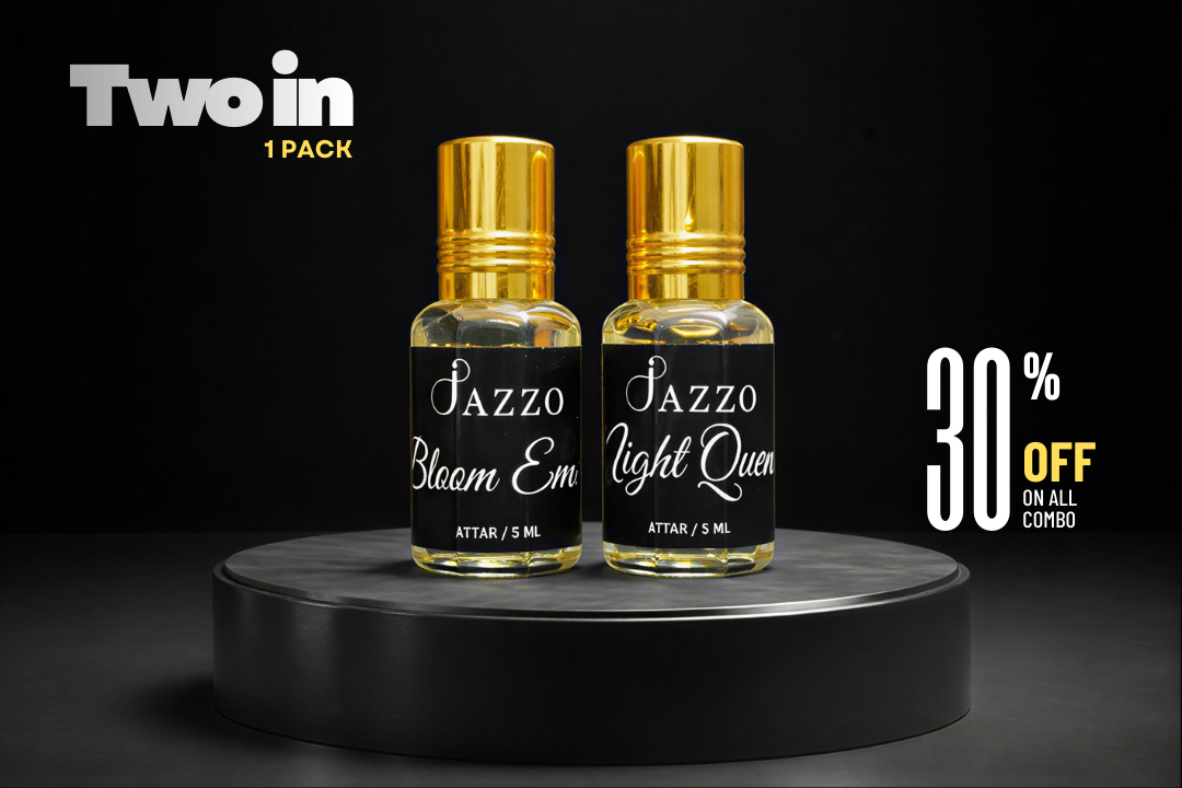 Jazzo Bloom Ember & Night Queen – Luxury Women’s Attar/Perfume Combo - Jazzo