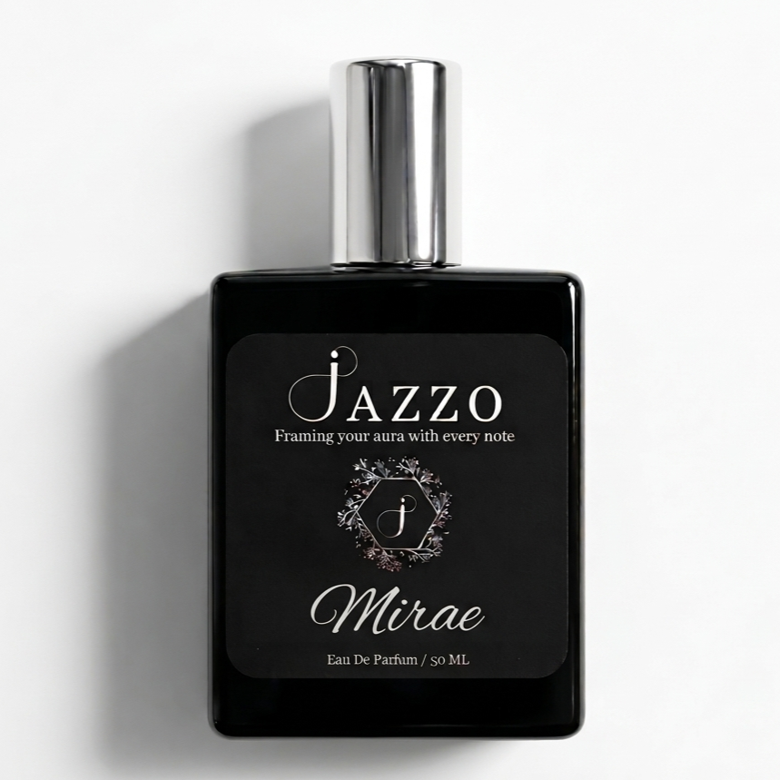 Jazzo Mirae Eau luxury perfume for men and women 50ML black bottle, long lasting floral fragrance eau de parfum