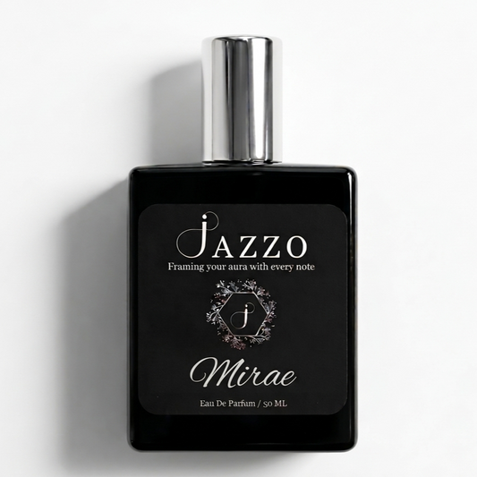 Jazzo Mirae Eau luxury perfume for men and women 50ML black bottle, long lasting floral fragrance eau de parfum
