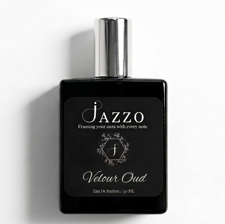 Jazzo Velour Oud long lasting luxury oud perfume for men and women 50ML premium unisex fragrance bottle