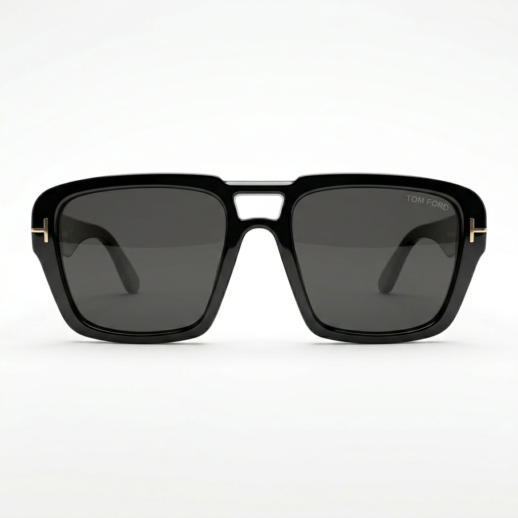 Buy Tom Ford 185 Oversized Square – Black & Gold T-Logo, Grey Buy Tom Ford 185 Oversized Square – Black & Gold T-Logo, Grey