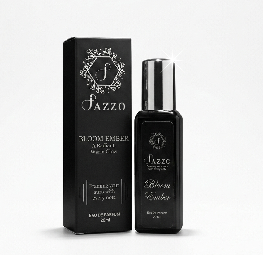Luxury long lasting perfume for men and women Jazzo Bloom Ember 20ML, elegant floral amber fragrance for office and evening wear