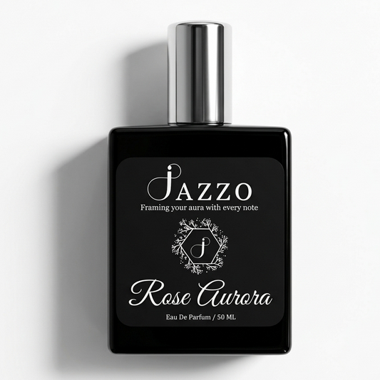Jazzo Rose Aurora Luxury Perfume for Men & Women 50ML – Long Lasting Floral Fragrance Body Scent, Premium Daily Wear - RA-0150ML