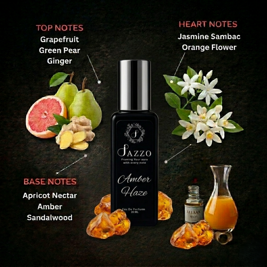 Best perfume for men and women Jazzo Amber Haze 20ML, premium long lasting scent for daily wear and parties