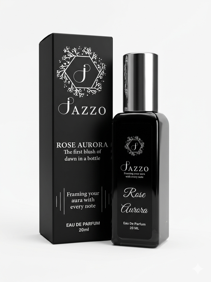Jazzo Rose Aurora perfume 20ML long lasting floral fragrance perfume for men or women premium luxury eau de parfum travel size perfume bottle