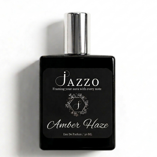 Jazzo Amaber Haze luxury perfume for men and women 50ML black bottle, long lasting floral fragrance eau de parfum