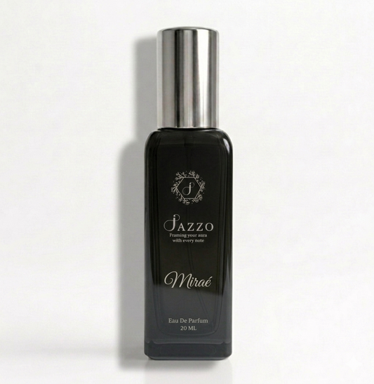 Jazzo Mirae perfume for men and women 20ML, long lasting luxury fragrance with elegant black bottle design