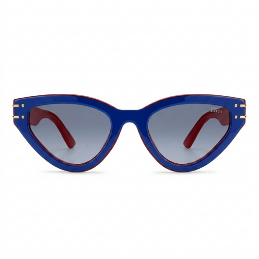 Christian Dior 28 Sunglasses – Iconic Cat-Eye Design in Navy Blue with Gradient Lenses