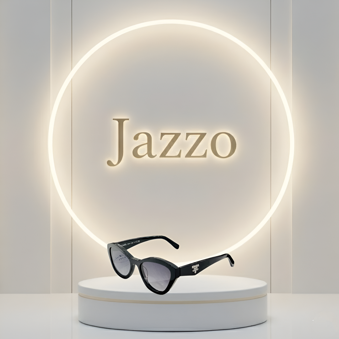 Prada 02 Black Cat Eye Sunglasses for Women.