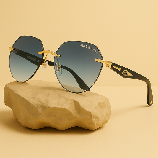 Rimless Oval Sunglasses for Women