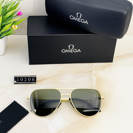 Omega 674 Pink Lens Round Sunglasses – Retro Luxe with a Bold Twist