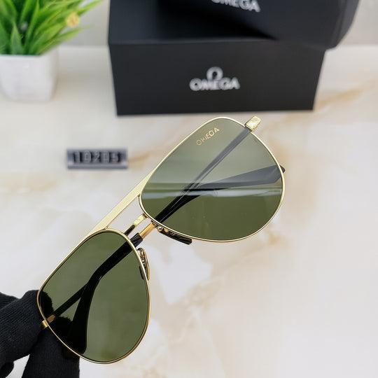 Omega 674 Pink Lens Round Sunglasses – Retro Luxe with a Bold Twist